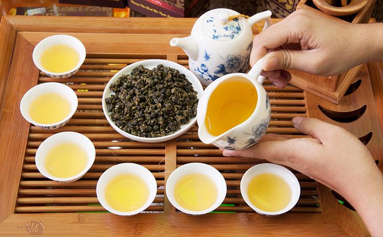 trà ô long, trà oolong, uống trà giảm cân
